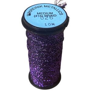 Kreinik #16 Medium Braid Metallic - 10m - 026 Amethyst